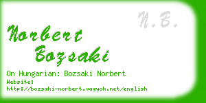 norbert bozsaki business card